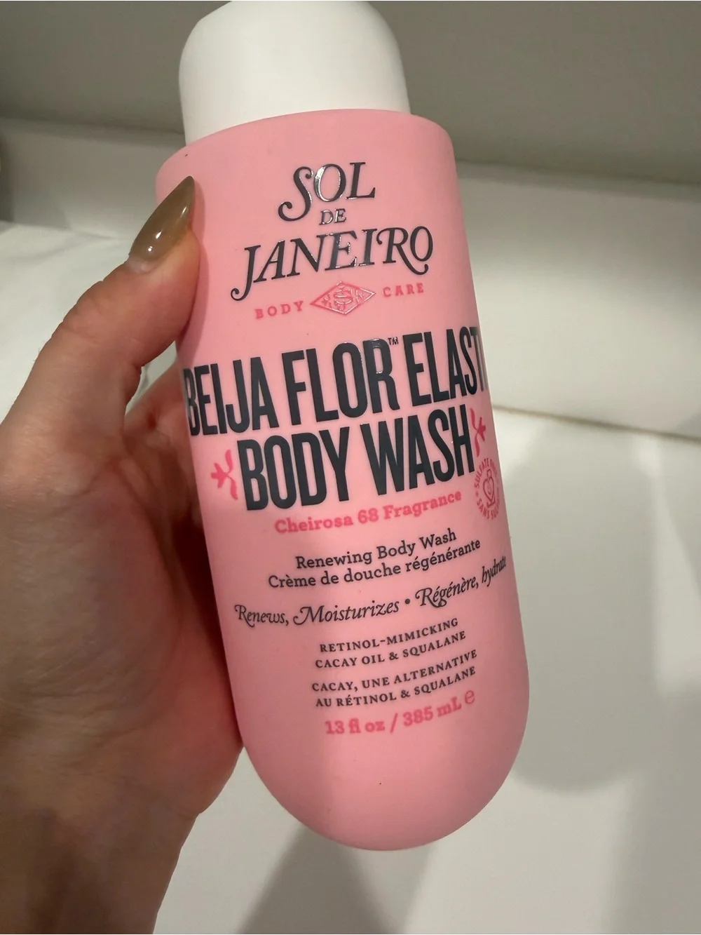 Sol de Janeiro Beija Flor Elasticizing Body Wash - Pink with White Cap